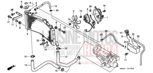 RADIATEUR CBR900RRW de 1998